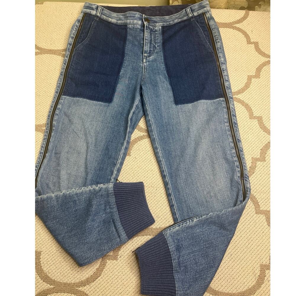 Stella Mccartney Side Zip Patchwork Knit Ankle Jo… - image 4